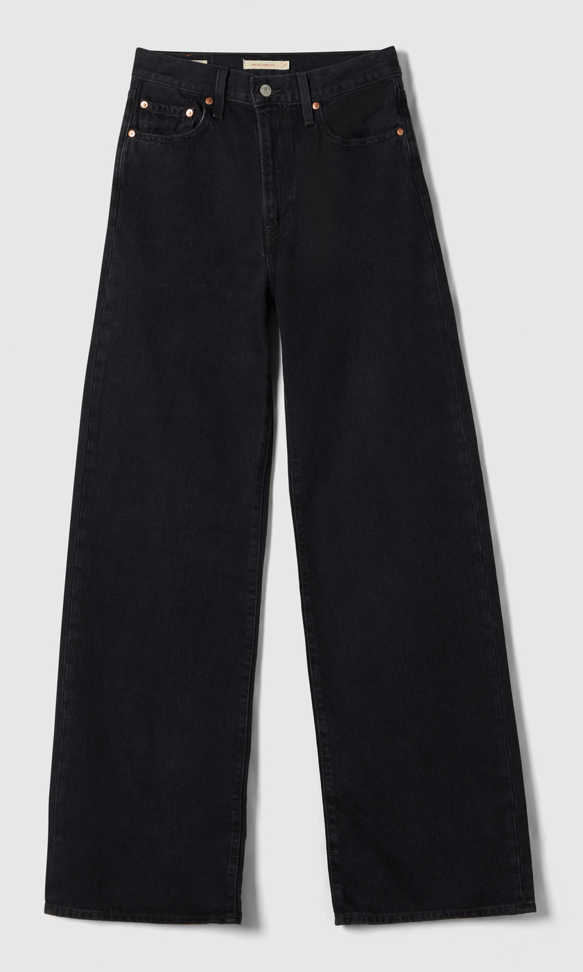 Black wide leg jeans