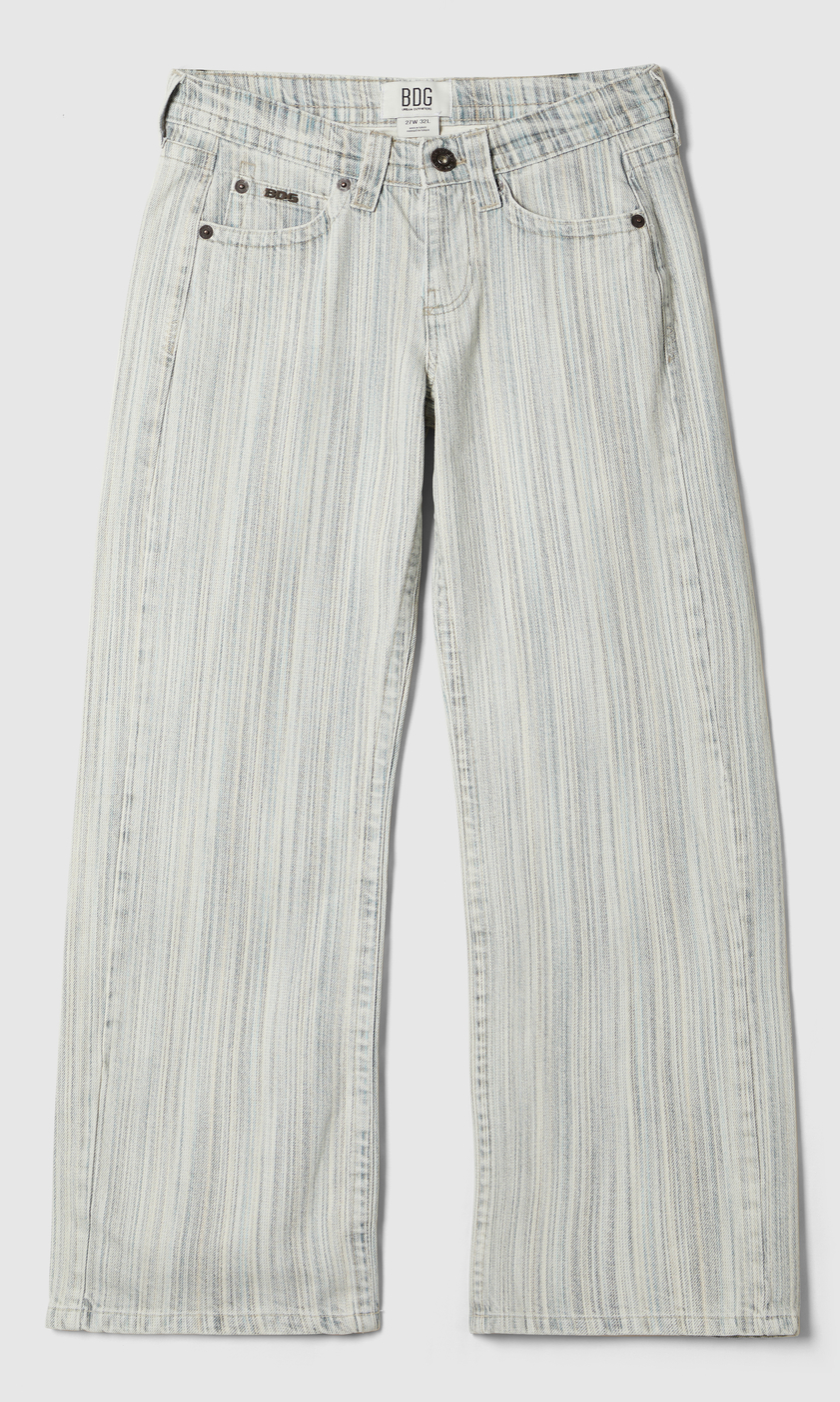 Kayla grey striped jeans